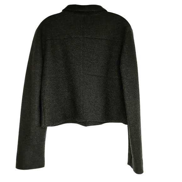 Caractere Forest Green Wool Jacket, Snap Closures, size 8, made in Italy - Picture 3 of 9